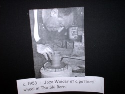 Jozo Weider at the Potters Wheel in the Collingwood Ski Barn 